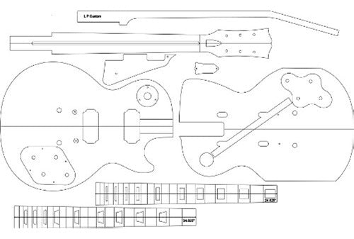 Plantilla De Enrutamiento De Guitarra Eléctrica - Lp 0