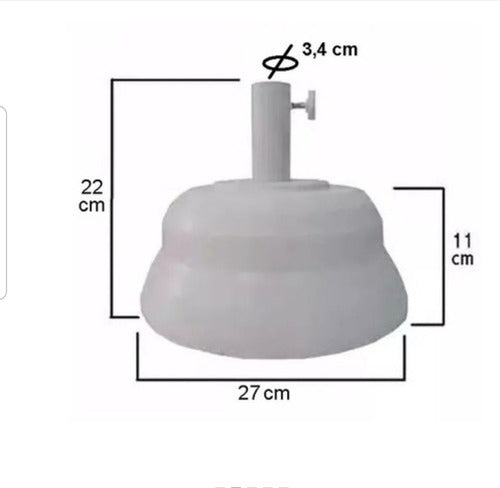 Bases De Sombrilla De 10 Kg Blanca 1