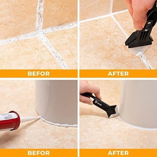 Saker Tools Caulking Tools, Remover Scraper for Bathroom Kitchen 4