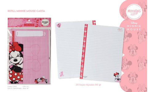 Refill Notebook Pages Mooving Loop Minnie Mouse 1
