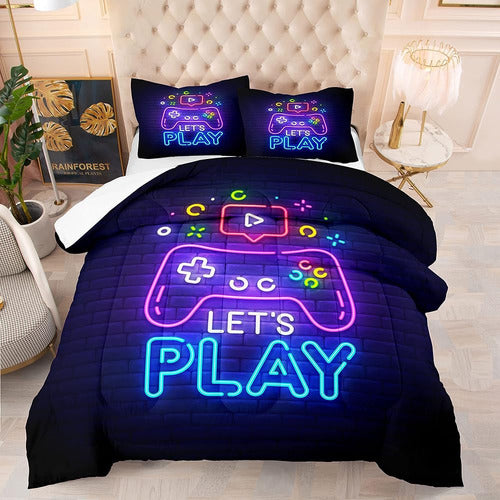 Ninenine Gamepad Gaming Gamer Comforter Bedding Set Full Siz 0