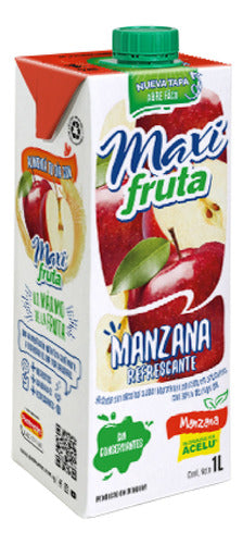 Maxi Fruta Apple Flavor Juice 1 Liter Pack of 12 0