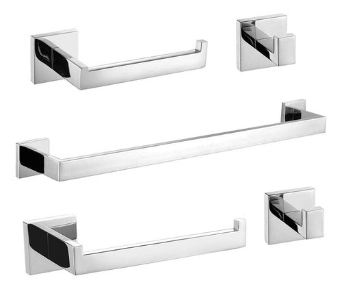 TURS 5-Piece Chrome Bathroom Accessory Set 0