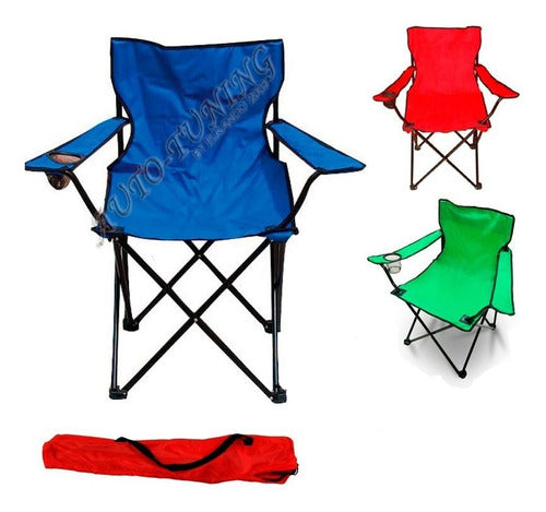 Folding Director Chair for Beach and Camping with Armrests and Cup Holder 1