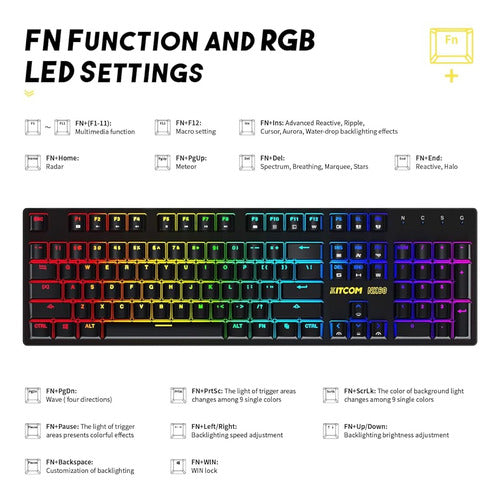 Kit Gaming Teclados Para Juegos De Pc Teclado Mecánico Retroiluminado 2