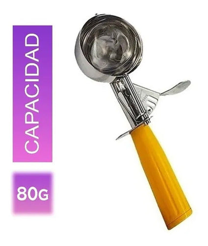 Automatic Ice Cream Scoop - 80g Stainless Steel Reinforced 1