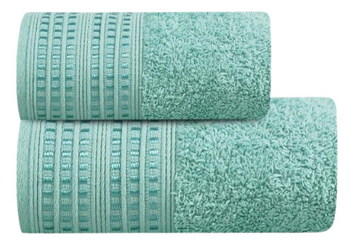 Set of Towel and Bath Sheet Palette Urban 100% Cotton x 2 Units 3