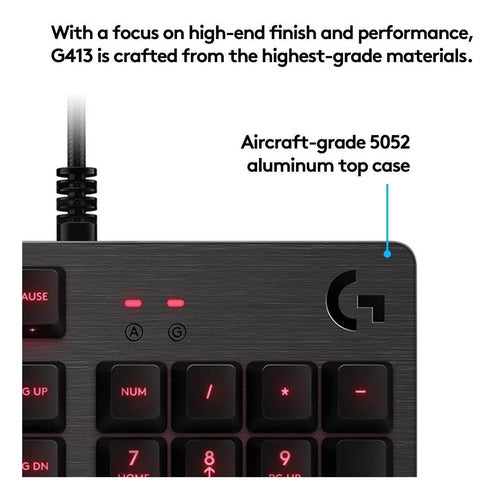 Logitech G G413 Backlit Mechanical Gaming Keyboard With USB P 4