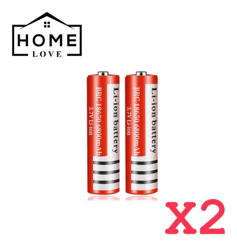 UltraFire Rechargeable Batteries 18650 4800mAh for Flashlight - Pack of 2 0