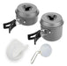 Kushiro Camping Cook Set for 2 Persons - 7 Pcs Anodized Aluminum 0