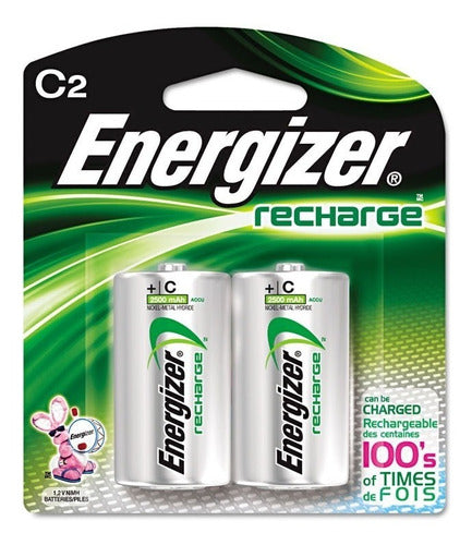 Pilas Medianas Recargables Energizer C 1