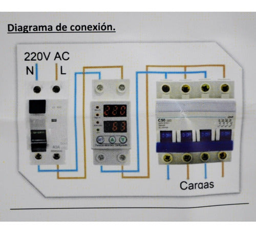 Protector De Tension Voltimetro Y Amperimetro 63a Gf-ab63c 2