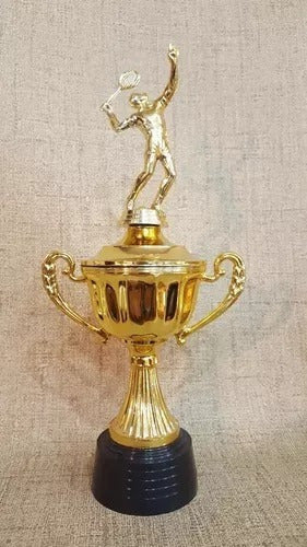 Plastic Trophy Cup with Tennis Handles 28cm ENV 1