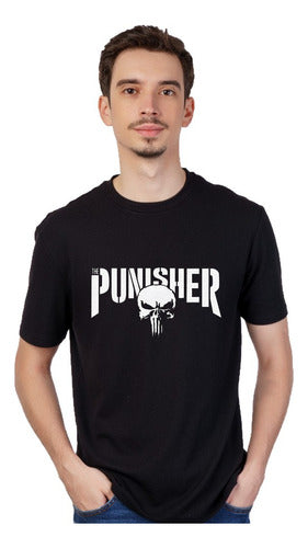 Tienda CHIELLA Black T-Shirt - Punisher Skull - Short Sleeve Unisex - Fashion 0