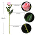 Veryhome Artificial Flowers Silk Roses Pink 50.8cm 5