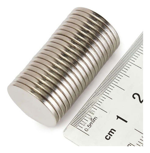 Tec-pro 25 Ultra-Powerful Nickel-Plated Neodymium Magnets 20x2 mm 1