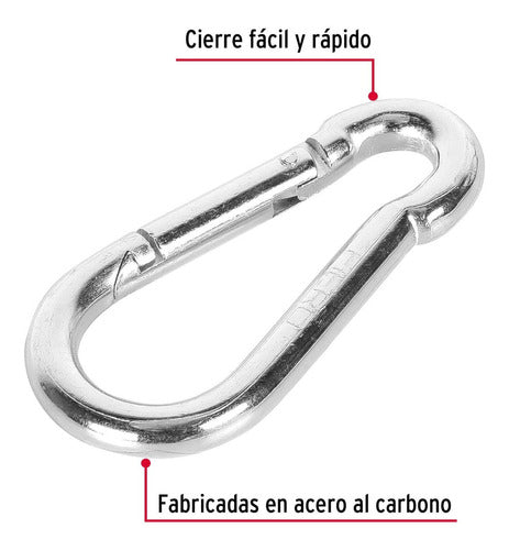 Bandola Mosqueton Acero 350 Kg Carga Fiero Bma-3/8 1