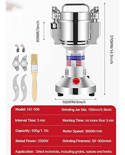 Moongiantgo Molinillo De Grano Eléctrico Molinillo De Especi 3