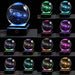 3D Galaxy Crystal Ball with LED Base Solar System - N 1