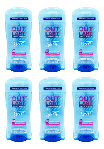 Secret Kit of 6 Outlast Protecting Powder Gel Deodorant - Unscented 0