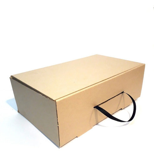 Set of 100 Plain Microcorrugated Shoe and Apparel Gift Boxes 30x50x12 cm 2