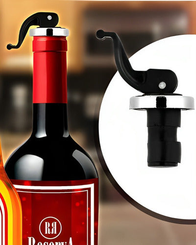 Loekemeyer Set X 5 Tapon Para Vino Cerveza Negro 1