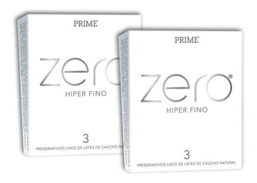 Prime Zero Ultra-Thin Condoms x 6 (2x3) | Discreet Shipping 0