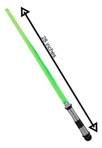 Sable Verde Luz De 71 Cm Con 22 Leds Brillantes Verdes 3