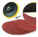 Grinder Rubber Grinder Disc + Velcro Sandpaper 125mm Orbit Sander X 10 50