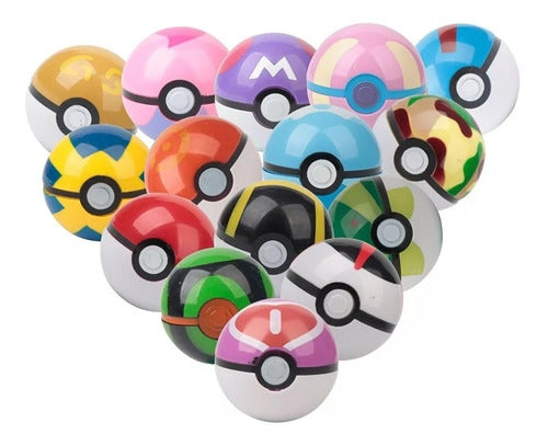 Pokebola + 5 Mini Poke Figuras 0