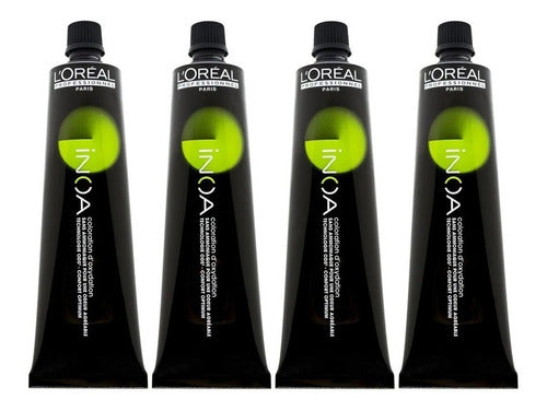 Loreal Inoa Hair Dye Kit X 4 Units Ammonia-Free Coloration 0