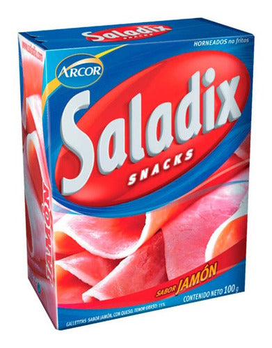Pack of 36 Units Ham Flavored Crackers 100g each Saladix Crackers 0