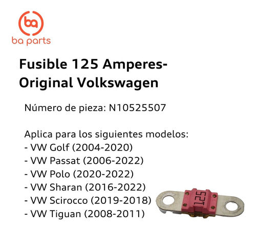 125 Amp Golf 2008 to 2020 Fuse 1
