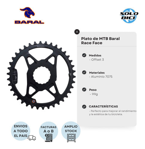 Baral Round MTB Direct Mount Chainring 38t Race Face 2