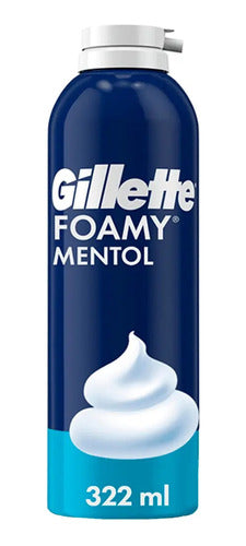 Espuma De Afeitar Gillette Foamy Mentol 312gr 0