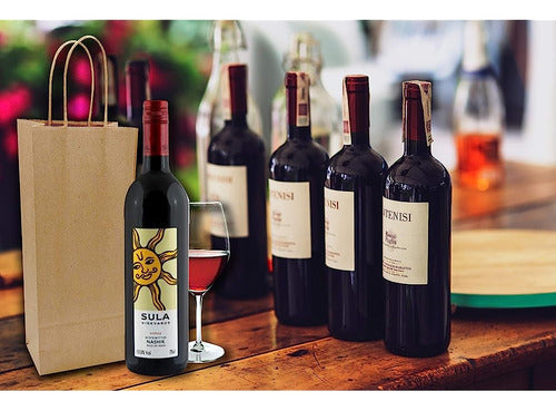 Sam Wrap Kraft Wine Bags, For Wine Liquors 5.7 1