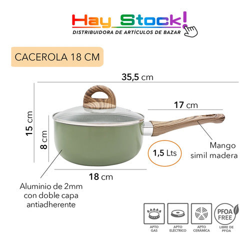 Suka Premium Non-Stick Granite Casserole 18 cm 1