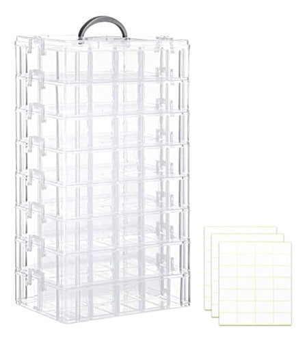 Quefe Stacking Storage Box with 8 Levels 0