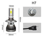 Kit of 4 Cree Led Lights H7 Low and High Beam Fiat Argo / Cronos 3