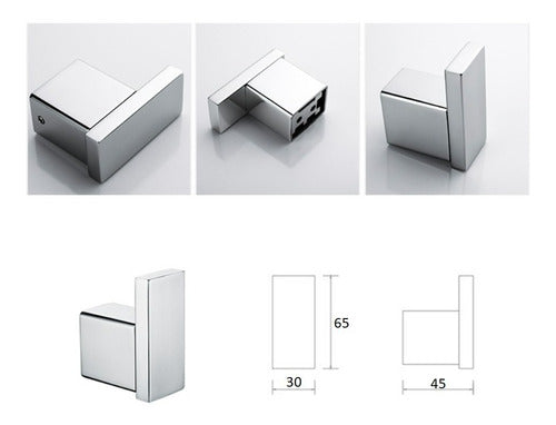 Porta Toalha Gancho Inox Polido Dalvox Linha Premium 1