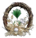 Christmas Wreath Decorated with Wicker, Flowers, and Pearls by Pettish Online 6