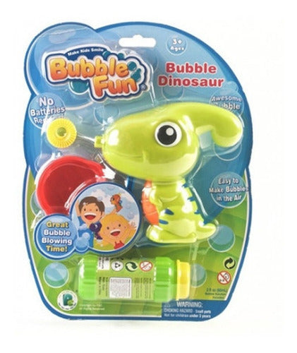 Bubble Fun Friction Power Dinosaur Green Bubble Blower 0