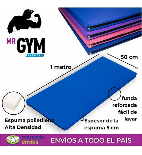 MrGym High Density Gym Mat with Zipper 1*50*5 6