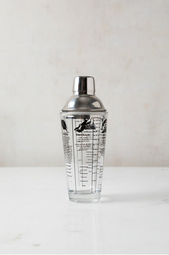 Binah Deco Glass and Steel Cocktail Shaker 400 mL 1