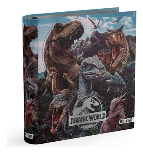 Mooving Combo Escolar Carpeta Nro 3 Y Separadores Jurassic World 0