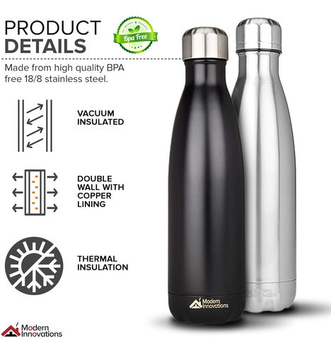 Modern Innovations Botella Agua Acero Inoxidable 17oz. 1