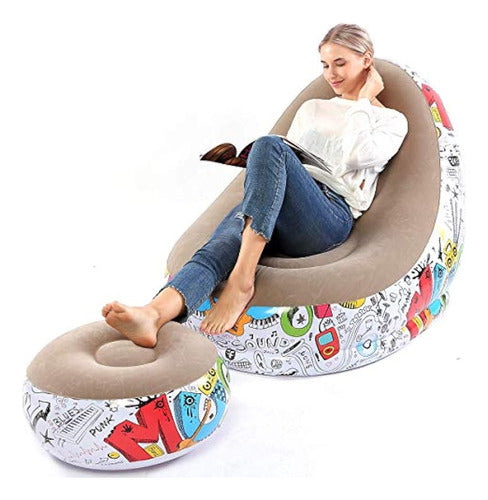 Sofá Perezoso, Sofá Inflable, Sillón Inflable Familiar, Sofá 0