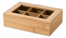 Binah Deco Bamboo Tea Box with 6 Divisions 0