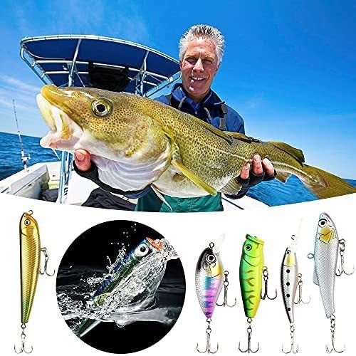 Kpapd Complete Fishing Lures Kit 100pcs Silver 1