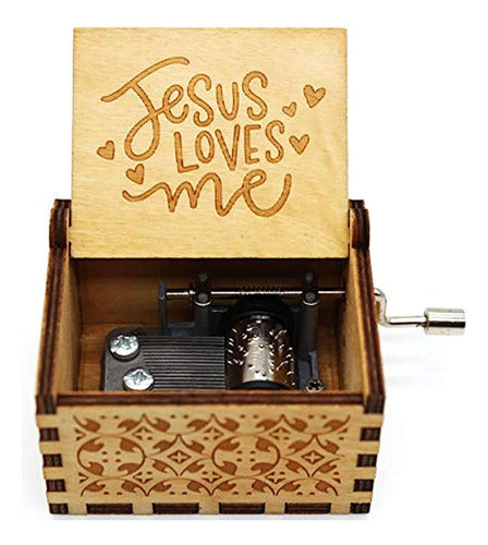 Ukebobo Wooden Music Box - Jesus Loves Me Music Box, Gifts F 1